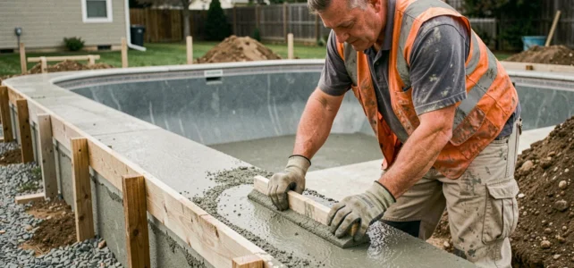 Étapes clés pour réussir la réalisation d&rsquo;une ceinture béton autour d&rsquo;une piscine coque